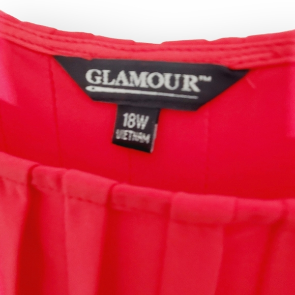 Glamour Women's Red Sleeveless Longline Maxi Slip Dress size 18W - Picture 5 of 6